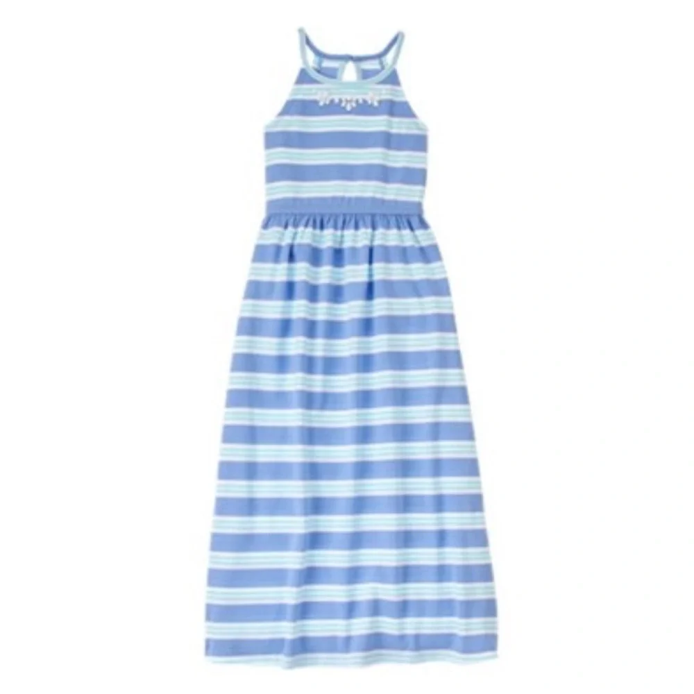 Gymboree Blue and White Striped Cotton Maxi